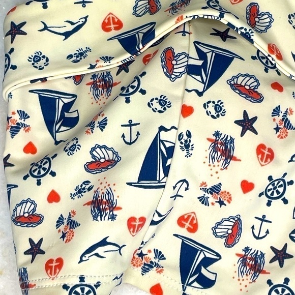 Girl Howdy bikini top only sz 8 retro vintage pinup style sailing print - Picture 3 of 9